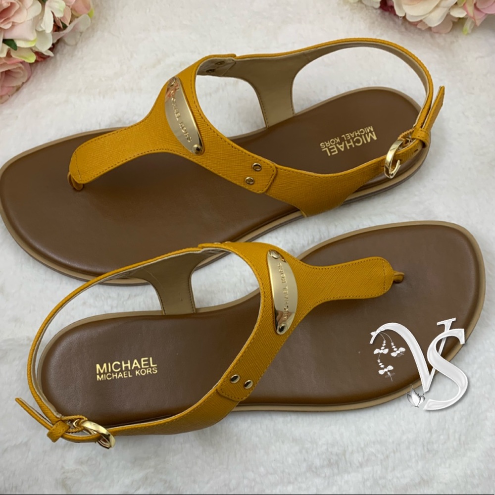 MICHAEL Michael Kors, MK Plate Flat Thong Sandals